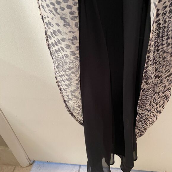 ZARA Sleeveless Cowl Neck Snakeskin Print Slip Maxi Dress Multicolor Small - Picture 11 of 15